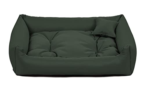 gutekissen® Stoff Hundebett Hundeliege Hundekissen Hundeliege Hundeliege Hundeliege - Langlebige Materialien und hohe Qualität NEO (2XL - 110x90, 12 Flaschengrün) von gutekissen