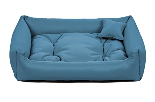 gutekissen® Stoff Hundebett Hundeliege Hundekissen Hundeliege Hundeliege Hundeliege - Langlebige Materialien und hohe Qualität NEO (2XL - 110x90, Hellblau) von gutekissen