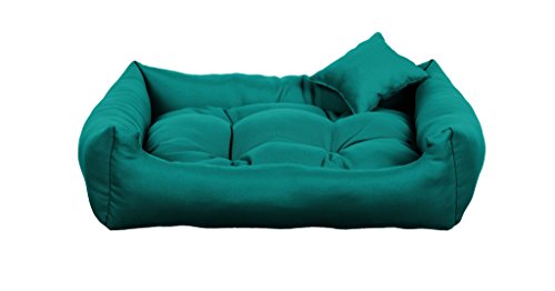 gutekissen® Stoff Hundebett Hundeliege Hundekissen Hundeliege Hundeliege Hundeliege - Langlebige Materialien und hohe Qualität NEO (XS - 55x45, Türkis) von gutekissen