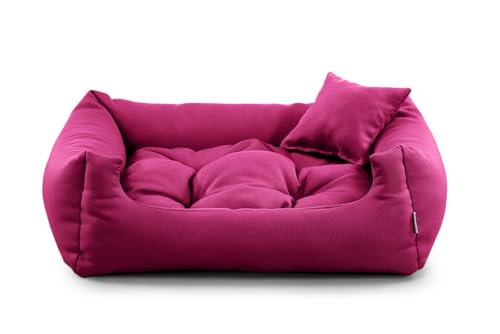 gutekissen Stoff Hundebett Hundeliege Hundekissen Hundeliege Hundeliege Hundeliege - Langlebige Materialien und hohe Qualität NEO (3XL - 130x110, Pink) von gutekissen