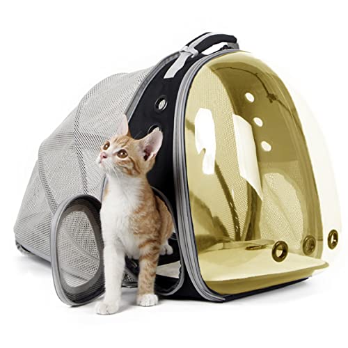 SOURCER Pet Cat Puppy Transparent Carrier Travel Wandern Tasche Platz Kapsel Bubble Schulter Rucksack, Blau von halinfer