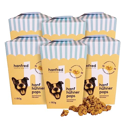 Das „Popcorn“ für deinen Hund – entspannt snacken! Knuspriger Hundesnack aus Hühnerhaut, Hanf und heißer Luft, 2 x 150g (2) von hanfred