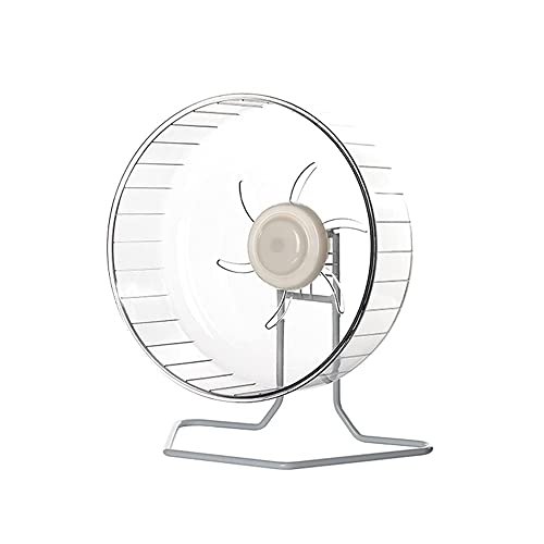 Hamsterrad Transparent Silent Spinner Hamsterrad Kleintiere Trainingsräder mit Ständer (Größe: 20 cm) von hansum