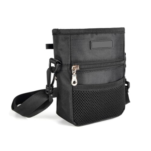 haozaikeji Hundeleckerli-Tasche mit Kordelzug, Haustier-Training, Hüfttasche, freihändig, Snack-Tasche, verstellbarer langer Schultergurt mit Gürtelclip, kleine Hundefuttertasche für Spaziergänge, von haozaikeji