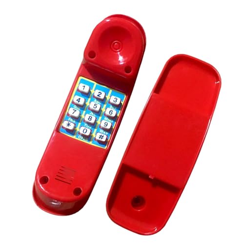 harayaa Spielplatz Schaukel Set Telefon Pretend Play Zifferntasten Telefon Kind Klettergerüste Telefon für Jungen Mädchen, Rot von harayaa