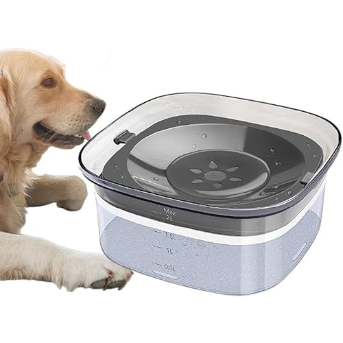 2L Dog Water Bowl 70oz Non Spill Dog Water Bowl Slow Drink Anti Spill Dog Water Bowl Non Drip Pet Water Bowl for Dogs Cats von hardinox