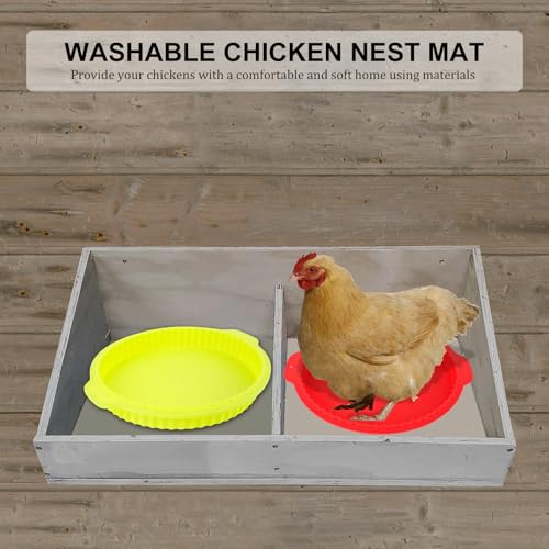 Harupink 4pcs Hühnchen -Nistkastenpolster Waschbar Huhn Coop Matte wiederverwendbares Silikon Ei Leg Matten atmungsaktive Hühnernestpolster wasserdichte Hühnchen -Nistkasten -Liner für Hühner 12x10inc von harupink