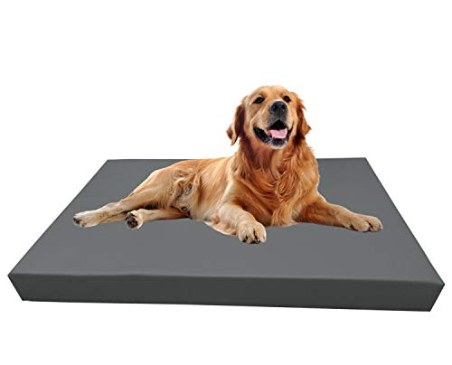 Barry & Lucy Hundelager Hundematte Hunde Matratze Hundeschlafmatte Hundebett Hundekissen Hundeplatz Kunstleder viele Farben (105x75x10, grau) von Haus & Garten