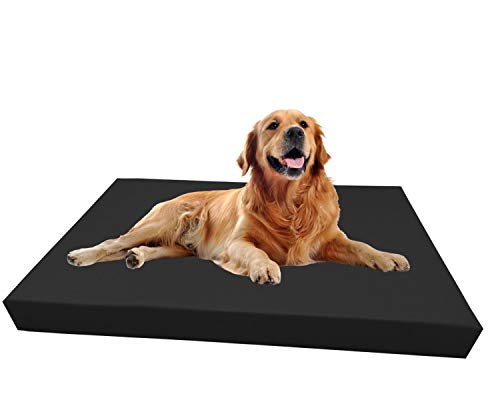 Barry & Lucy Hundelager Hundematte Hunde Matratze Hundeschlafmatte Hundebett Hundekissen Hundeplatz Kunstleder viele Farben (105x75x10, schwarz) von Haus & Garten