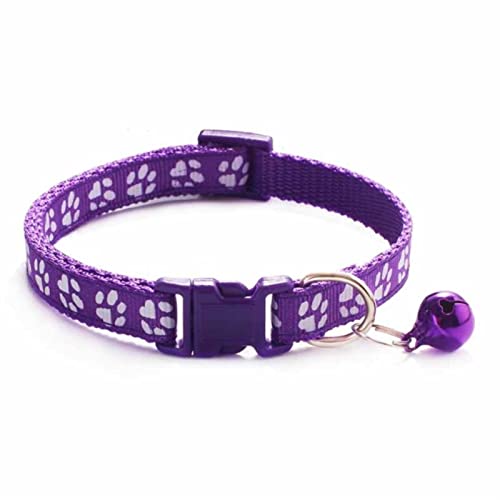 hdsrf Fashion Pets Dog Collar Cartoon Funny Footprint Cute Bell Adjustable Collars For Dog Cats Puppy Pet Accessories von hdsrf