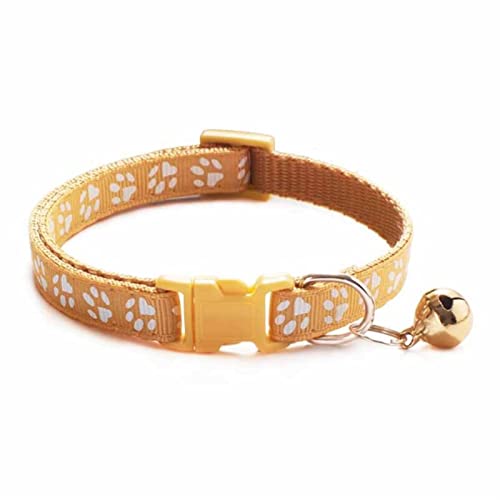 hdsrf Fashion Pets Dog Collar Cartoon Funny Footprint Cute Bell Adjustable Collars For Dog Cats Puppy Pet Accessories von hdsrf