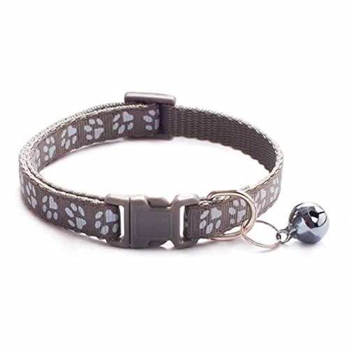 hdsrf Fashion Pets Dog Collar Cartoon Funny Footprint Cute Bell Adjustable Collars For Dog Cats Puppy Pet Accessories von hdsrf