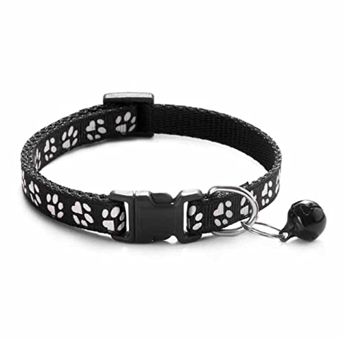 hdsrf Fashion Pets Dog Collar Cartoon Funny Footprint Cute Bell Adjustable Collars For Dog Cats Puppy Pet Accessories von hdsrf