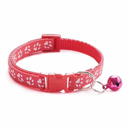 hdsrf Fashion Pets Dog Collar Cartoon Funny Footprint Cute Bell Adjustable Collars For Dog Cats Puppy Pet Accessories von hdsrf