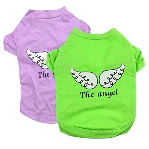 Generisch Kleidung Angel The Fashion Sleeveless Pet Dog Sommer Frühling Weste T-Shirts Pet Kleidung T Shirt Katze Stinkefinger (PL, M) von Generisch