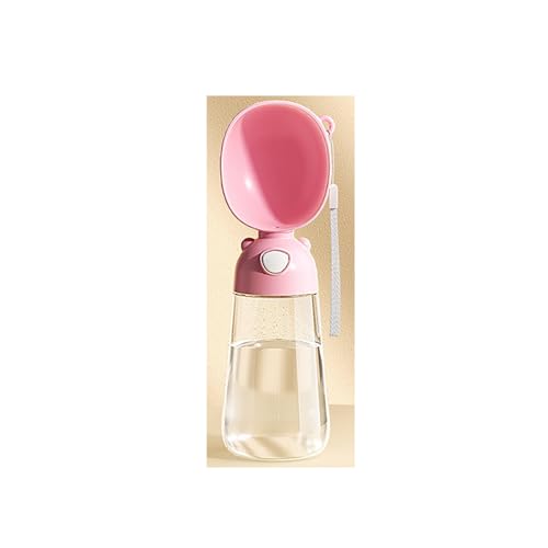 Hunde-Wasserflasche für Hunde, auslaufsicher, Wasserspender für Haustiere, Outdoor, Spaziergänge, Wandern, 550 ml, Rosa von helioflicker