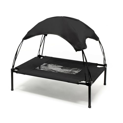 helloshop26 Hundeliege, 122 m, 30 kg, max. Bett, Sonnenschutz, XL, Relax, Schwarz 16_0000532 von helloshop26