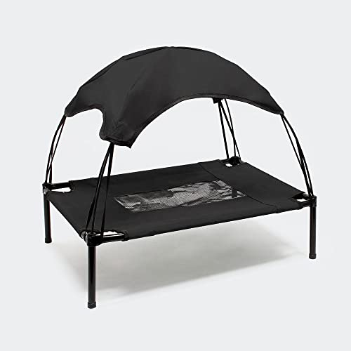 helloshop26 Hundeliege, 60 cm, 15 kg, max. Bett, Sonnenschutz, S, Relax, schwarz, 16_0000533 von helloshop26