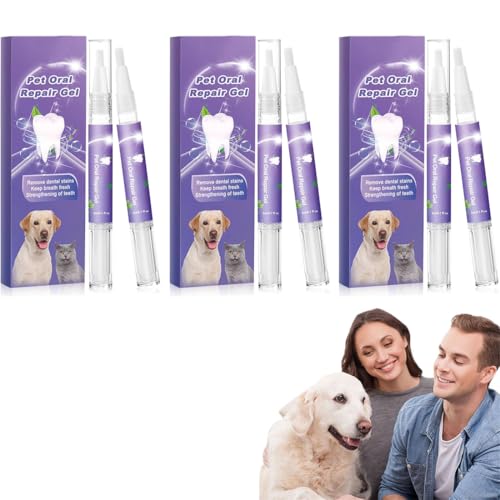 2/4/6Pcs Pet Oral Repair Gel for Dogs, Lettuce Pets Toothbrush, Pet Oral Restorative Gel, Lettuce Pets Dog Toothbrush, Pet Breath Freshener Gel Care Cleaner (6pcs) von heofonm