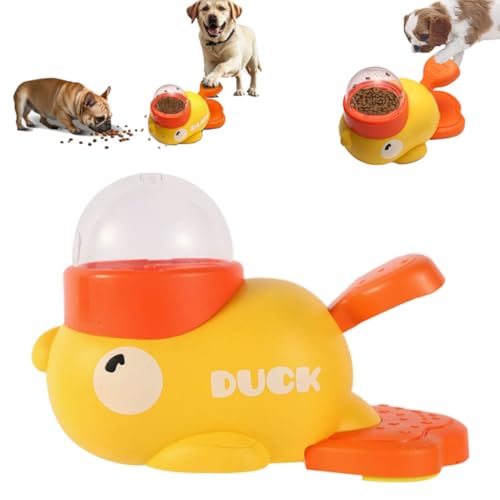 Duck Treat Dispenser, 2-in-1 Dog Interactive Slow Feeder & Puzzle Toy, Anti-Gulping Duck-Shaped Design Treat Dispenser for Small & Medium Dogs von heofonm