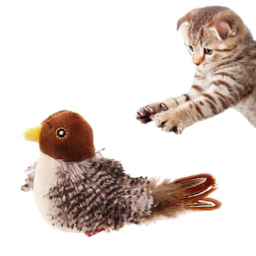 heofonm Celery Pets Cat Toy, Celery Pets Chirping Bird, Interactive Chirping Bird Cat, Chirping Bird Cat Toy Flapping Wings, Celery Pets Simulated Chirping Bird, for Boredom (1pcs) von heofonm