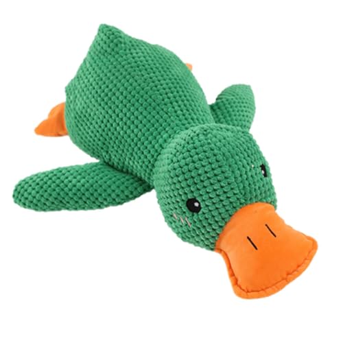 heofonm Grishay Calm Duck Dog Toy, Calming Duck Dog Toy Bright Yellow, Yellow Calming Duck Toy for Dogs, The Mellow Dog Calming Duck Dog Squeak Toys (Green) von heofonm