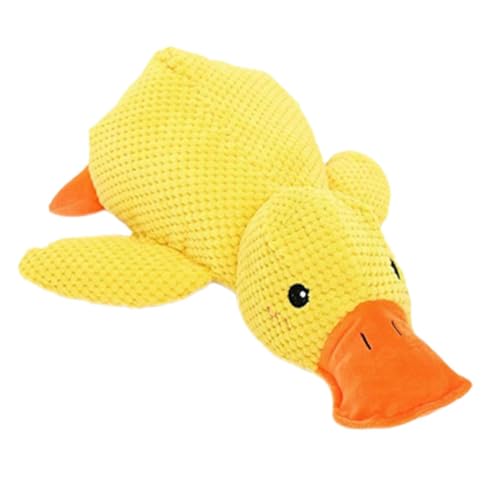 heofonm Grishay Calm Duck Dog Toy, Calming Duck Dog Toy Bright Yellow, Yellow Calming Duck Toy for Dogs, The Mellow Dog Calming Duck Dog Squeak Toys (Yellow) von heofonm