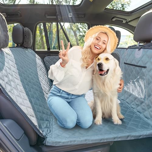 HERBERWE Rücksitzverlängerung für Hunde - wasserdichte Hundehängematte für Auto, SUV, LKW (Seladon) von herberwe