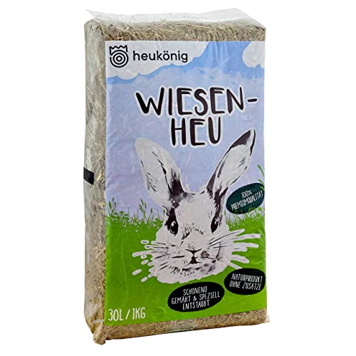 1 kg Wiesenheu in handlichen 1kg Beuteln (1kg) - Futter und Einstreu für Kleintiere von heukoenig.de