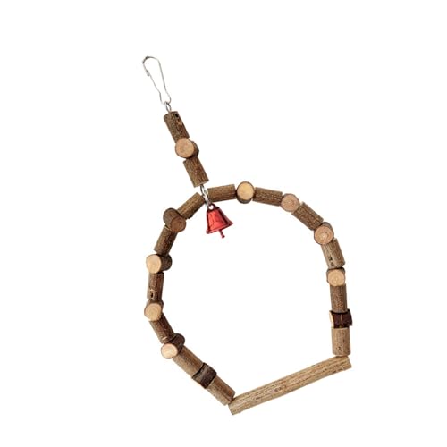 hgnxa Pet Bird Playstand Toy Birdcages Hanging Swing Wood Swing Bird Standing Barches Standing Swing Toy For Cockatoos Bird Cage Supply von hgnxa