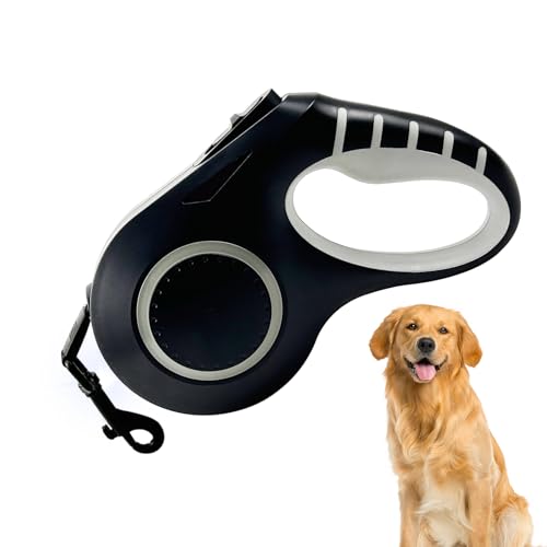 Einziehbares Seil für Hunde – einziehbare Leine für Hunde von 6 /20 Fuß | Langlebiges Trainingsseil für große Hunde mit LED-Licht | Automatisches Aufrollseil für Hunde von higyee