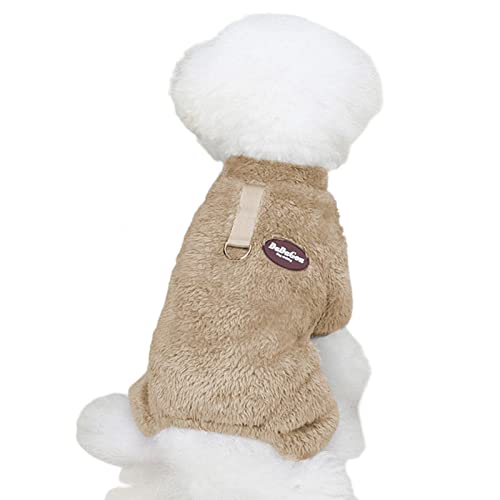 Hundemantel aus Samt | Thermo-Pyjama für Hunde Fuzzy Velvet Doggie Coat – Pet Warm Cold Weather Jacket Jacke Cozy Jumpsuit Apparel Outfit Kleidung für Hunde von higyee