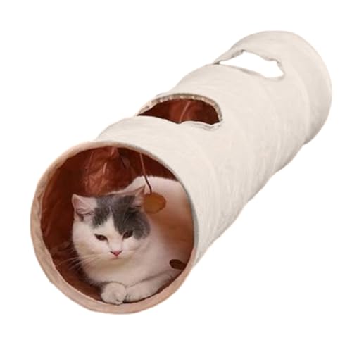 Gerade Röhre für Katzen, langer und gerader Tunnel für Katzen, für Katzen, Indoor, Spielplatz, großes Röhrchen, multifunktionales Katzenbett, inkl von higyee