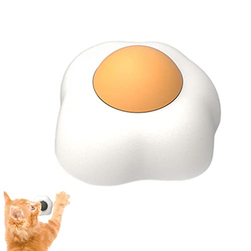 Katzenkugel mit Minze | Fried Egg Shape Cat Nips Spielzeug für Kätzchen aus Bio-Kugel – interaktives Kauspielzeug für Katzen, Katzenspielzeug für Innenräume, Wandleckereien von higyee