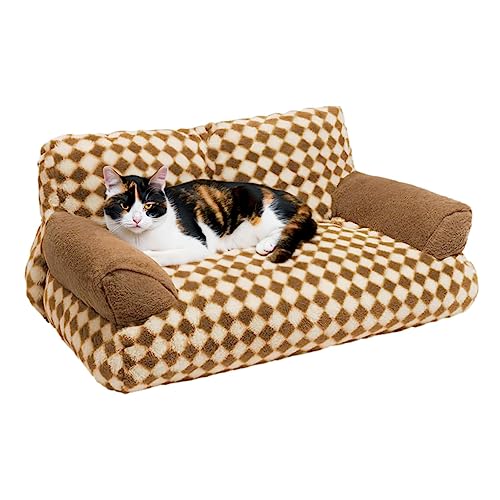 higyee Warmes Haustierbett - Plaid Home Indoor-Haustierschlafbett | Abnehmbares Haustier-Schlafzubehör für Katzen, Hunde und andere Kleintiere von higyee