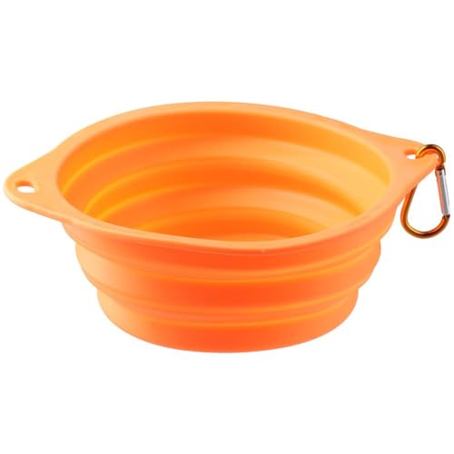 hobbyme Große faltbare faltbare Silikon Haustier Hund binaurale Schüssel Outdoor Reise Tragbare Welpen Futter Container Futternapf Schüssel Schalen von hobbyme