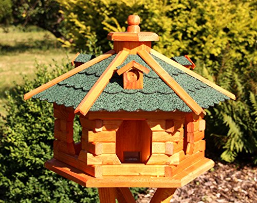 Vogelhaus mit Bitumenschindeln Typ 4 (XL grün) von holzdekoladen