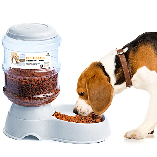 Automatische Hundefutterspender, Hundefutterspender für große Hunde, Basic Gravity Automatischer Hund Katze Feeder, Trockenfutter Aufbewahrungsbehälter Schüssel 5,4 kg Kapazität, Reiseversorgung von homelifthub