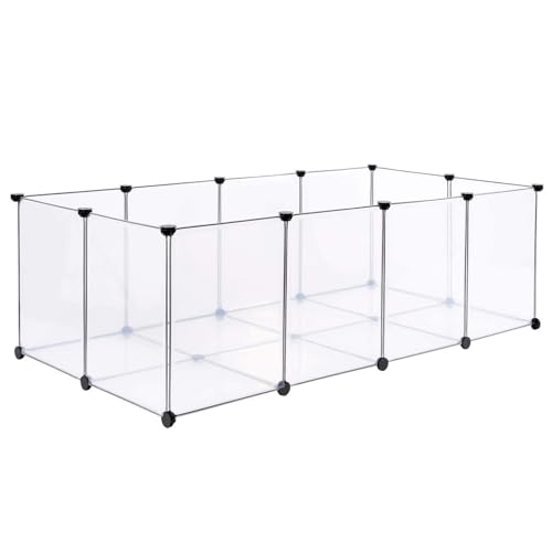 Homewell Zaun aus Kunststoff für Haustiere, modularer Zaun für Haustiere, 20 Stück, Spielzaun, geeignet für den Innenbereich, 143 x 71 x 47 cm von homewell