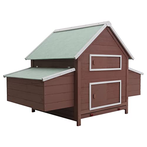 HOMIUSE HüHnerstall Winterfest Hühnerstall Braun Holz Meerschweinchen Haus HüHnerhaus KleintierkäFig Chicken Run HüHnerhaus Winterfest HüHnergehege Enten, GäNse, Kaninchen 157x97x110 cm von homiuse