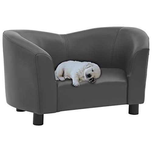 homiuse Hundesofa Grau 67x41x39 cm Kunstleder Hundebett Katzenbett Hundebett MittelgroßE Hunde Hundekorb Hundebett Kleine Hundebett Waschbar Katzen Bettchen Erwachsene Katzen und Kleinere Hunde von homiuse