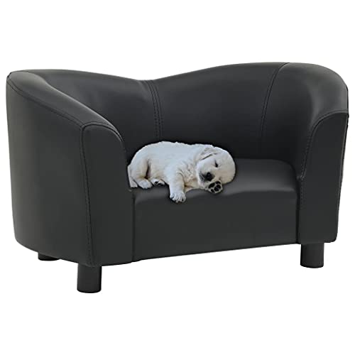 homiuse Hundesofa Schwarz 67x41x39 cm Kunstleder Hundebett Katzenbett Hundebett MittelgroßE Hunde Hundekorb Hundebett Kleine Hundebett Waschbar Katzen Bettchen Erwachsene Katzen und Kleinere Hunde von homiuse