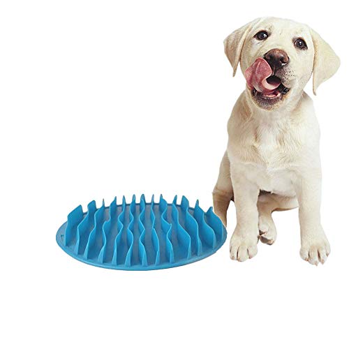 Antischlingnapf Hunde Hundenapf Labyrinth interaktive Katze Schüssel Anti Gulp Hundenapf Hund Puzzle Feeder Puzzleschalen für Hunde Große Hundenapf Blue,L von hongyupu