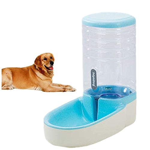 Futterautomat Hunde Futterautomat Katze Welpen-Feeder Wasser Hundenapf Food & Water Feeder Set Haustierfutterbehälter Katzenfutter Lagerung Blue,Water Feeder von hongyupu