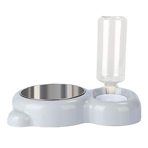 Futternapf Katze Katzennapf Welpenschalen klein Raised Cat Bowl Hundenahrungsmittelschüssel Slow Feeder Hundenapf Plastik Hundenäpfe 27.5,Grey von hongyupu