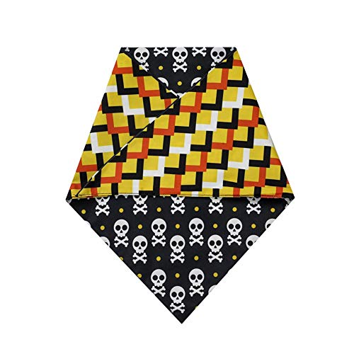 Halstuch Hund katzenhalstuch Hund Mohn Bandana Haustier Bandana Bandana für Hund Haustier Schal Halloween Hund Halstuch Katze Bandana 68X17,Black von hongyupu