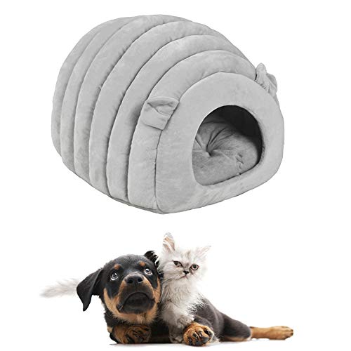 Hundebett Katzenhöhle Haustier-Innenhaus Kleines Katzenbett Kätzchenbett Luxus Hundebett Hund Schlafsofa Hundehöhlenbett Haustierbetten Für Katzen Gray von hongyupu