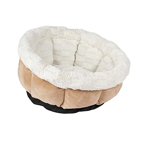 Hundehaus Für Drinnen Hundebetten Hundehöhlenbett Kleines Katzenbett Haustierbetten Für Katzen Flauschiges Hundebett Plüsch Hundebett 48X49,beige von hongyupu