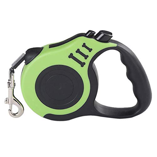 Hundeleine Große Hunde Hundeleine Kleine Hund Slip Lead für Hunde Ausbau der Hundeführung Hund führt einziehbaren großen Hund Einziehbare Hundeleine Green,5m von hongyupu