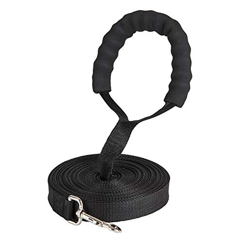 Hundeleine Hundeleine Große Hunde Hundetraining Lead Lange Hundeleine Gepolsterte Hundeleine Hundeleine für kleine Hunde Anti-Pull-Hundeleine Black,20m von hongyupu